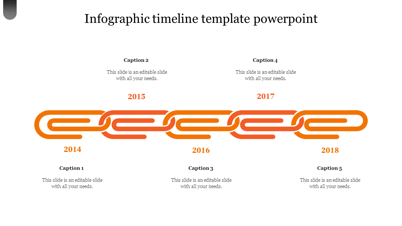 infographic timeline template powerpoint-5-Orange